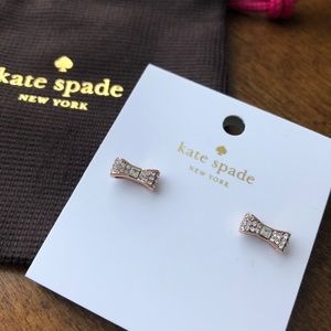 kate spade Bow Earrings (Rose Gold)